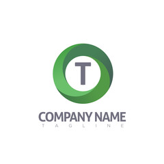 t modern letter logo template