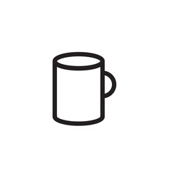 Cup icon thin line outline isolated on white background for your web and mobile app design, vector illustration