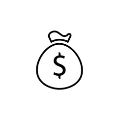 Money box icon line outline style isolated on white background for your web and mobile app design, vector illustration