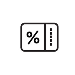 Percent icon line outline style isolated on white background for your web and mobile app design, vector illustration