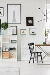 Gallery in dining room interior