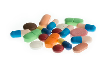 various colorful pills