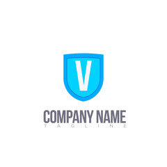 v modern letter logo template