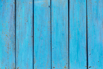 Fototapeta na wymiar texture of the wooden boards painted blue color