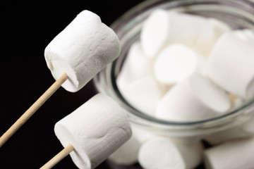 Fototapeta na wymiar Fluffy white marshmallow