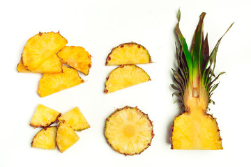 Naklejka premium pineapple isolated on white