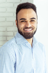 Portrait of handsome black African American man