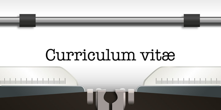 curriculum vitae - CV - curriculum vitæ - emploi - présentation - lettre - entreprise - machine à écrire