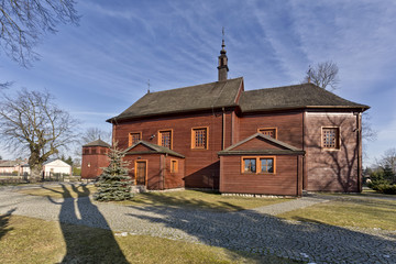 Historic wooden church in Glinianka, Masovia, Poland.