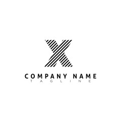 x modern letter logo template