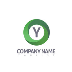 y modern letter logo template