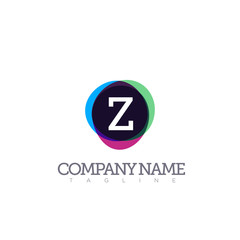 z modern letter logo template