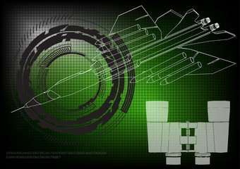 Obraz premium binoculars and fighter