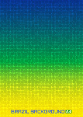 Abstract digital background using Brazil flag colors, a4 format. Vector illustration
