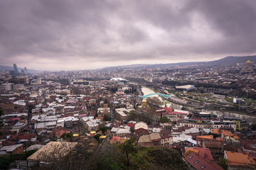 Cloudy sky of Tbilisi