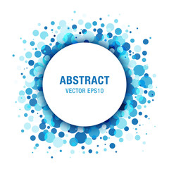 Blue Light Abstract Circle Frame Design Element. Vector illustration