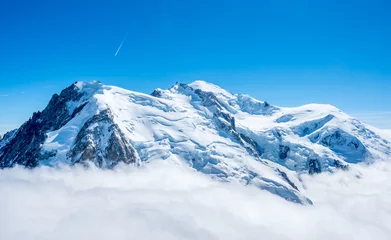 Crédence de cuisine en verre imprimé Mont Blanc Mont Blanc mountain in France