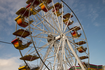 Ferris wheel Luna Park with blue sky background