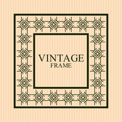Vintage ornamental retro frame. Template for design. Vector illustration