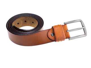 Brown leather belt