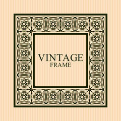 Vintage ornamental retro frame. Template for design. Vector illustration