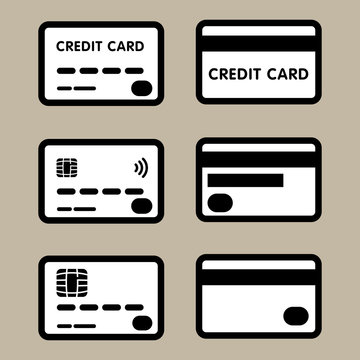 set of credit icons
