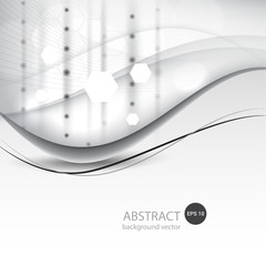 Vector Abstract smooth color gray wave background.Vector illustration eps 10