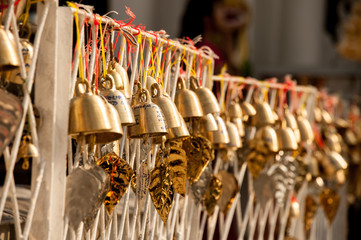 Bells hung in a row -  Shwedagon Pagoda - Yangon