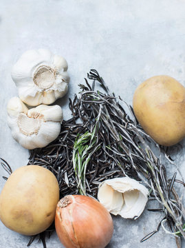 Vegetables with rosemary