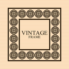 Vintage ornamental retro frame. Template for design. Vector illustration