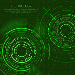 Technology Poster with Text Vector Illustration