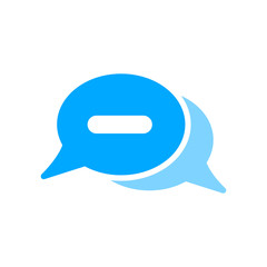 Bubble chat message minimize minus icon