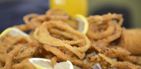 roasted onion and sleces of lemon