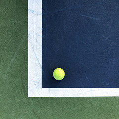 Tennis Ball and Tennis Court