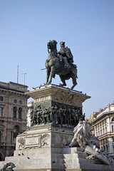 Monumento a Vittorio Emanuele II, Domplatz Mailand, Italien