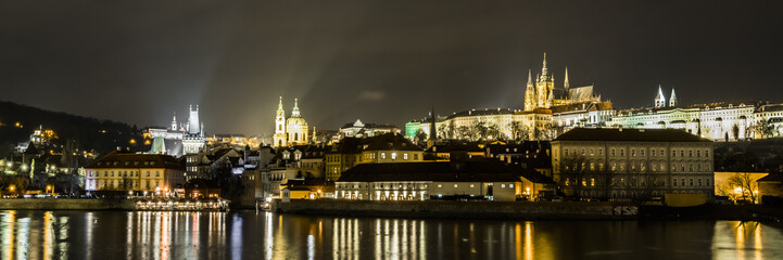 Night on the Vltava river