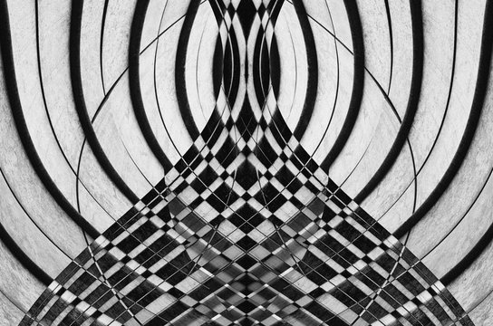 Urban Symmetry Background Black and White.