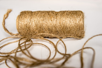 Packing twine isolated, packing tool 