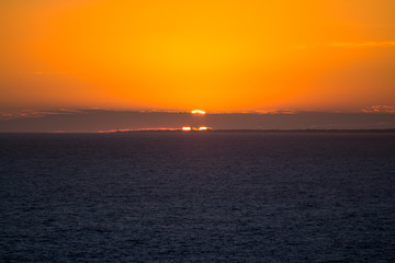 Sunset over sea