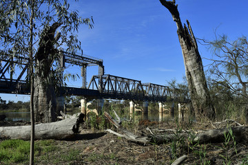 Australia, NSW, Bridge over Murray River