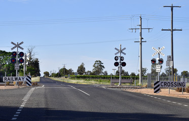 Fototapeta na wymiar Australia, Railway Crossing