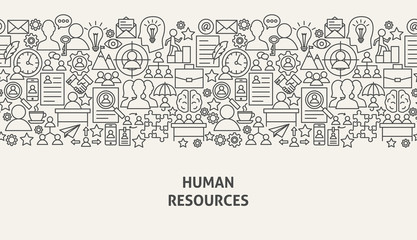 Fototapeta na wymiar Human Resources Banner Concept