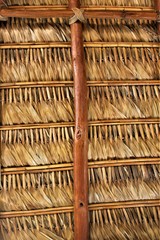 Palm Frond and Bamboo Thatched Ceiling