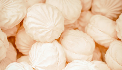 a lot of tender pink marshmallow in warm tinting