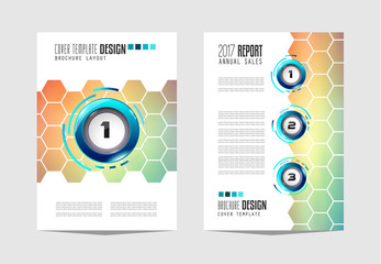 Fototapeta premium Brochure template, Flyer Design or Depliant Cover for business purposes. Elegant layout