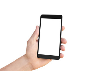 Obraz na płótnie Canvas Modern smartphone in hand