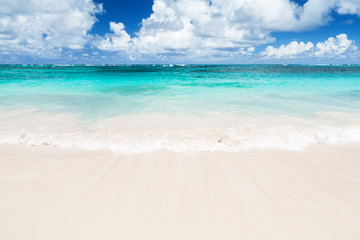 Wave of the sea on the sand beach