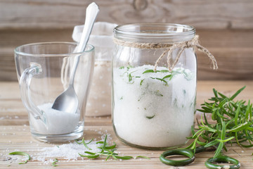 Salt with rosemary