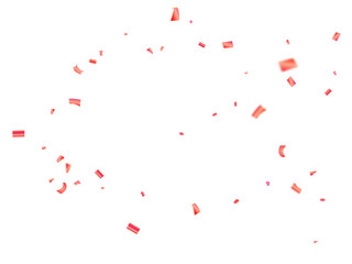 Fototapeta na wymiar Vector Pink Tinsel Festival Confetti. Birthday, Christmas, New Year Party Celebration Firework Decor. Falling Down Fairy Festival Pink Foil Tinsel Vector Confetti. Modern Gift Voucher Border.