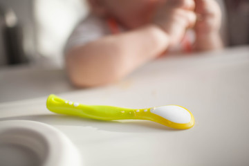Baby 6 months old and he for the first time tries vegetable squash